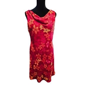 Ronni Nicole Vintage Y2K Tropical Print Dress Petite Size 8 P